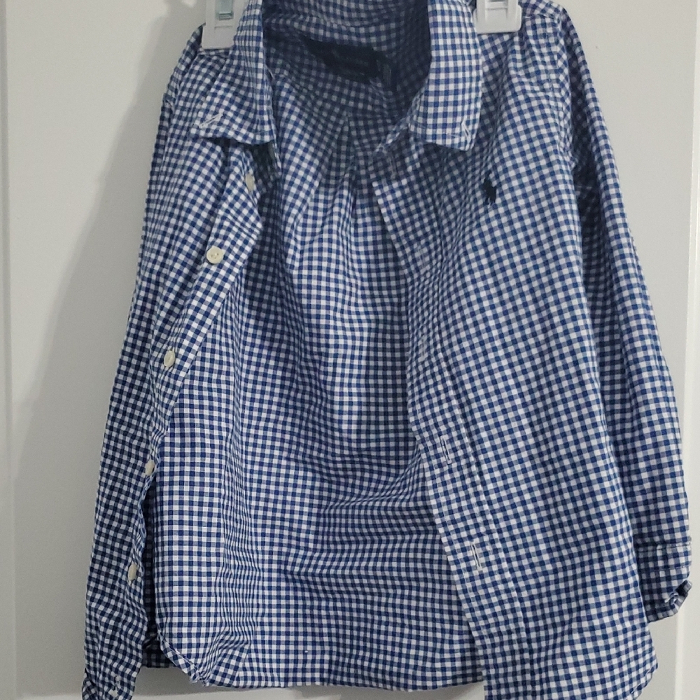 Ralph Lauren Blue and White Gingham Shirt
